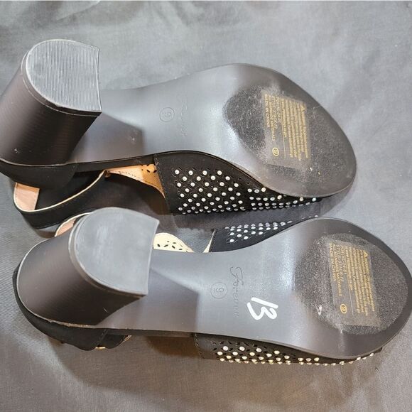 BRAND NEW FOREVER T-STRAP SHINY STUDDED EMBELLISHMENTS  OPEN TOE BOOTIE - Picture 14 of 15